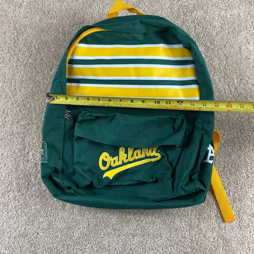 Oakland Athletics MLB Backpack Green Gold Striped Kids School Bag A's‎ Logo